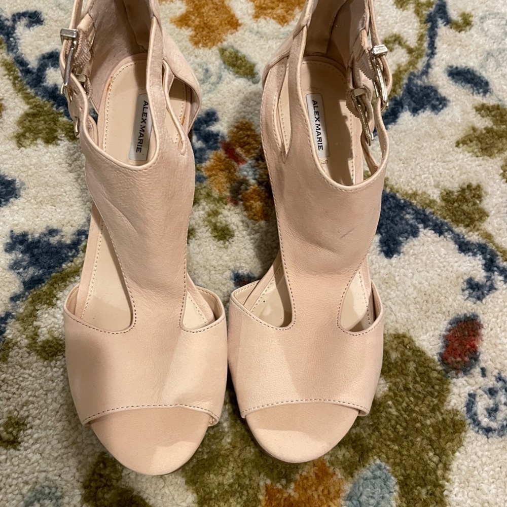 Alex Marie Peep Toe Block Heel